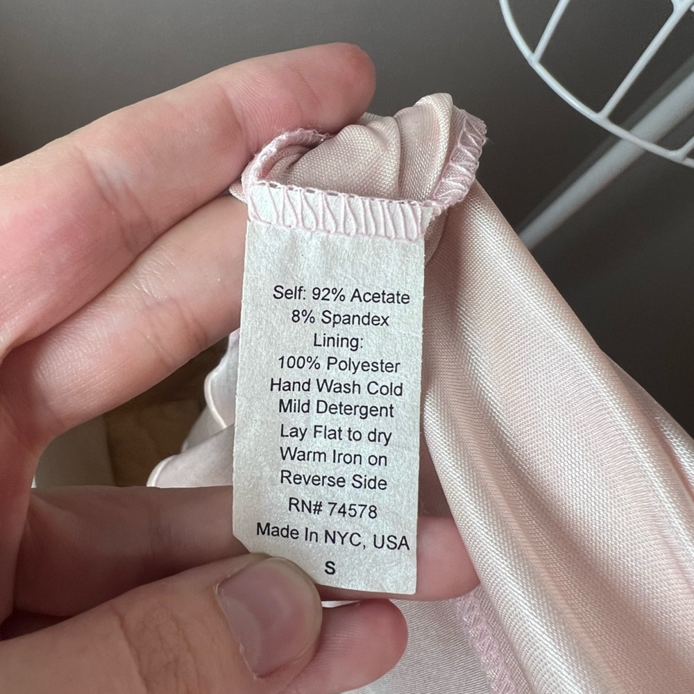 Cach Y2k Pink Sequin Drop Waist Strapless Dress S… - image 5